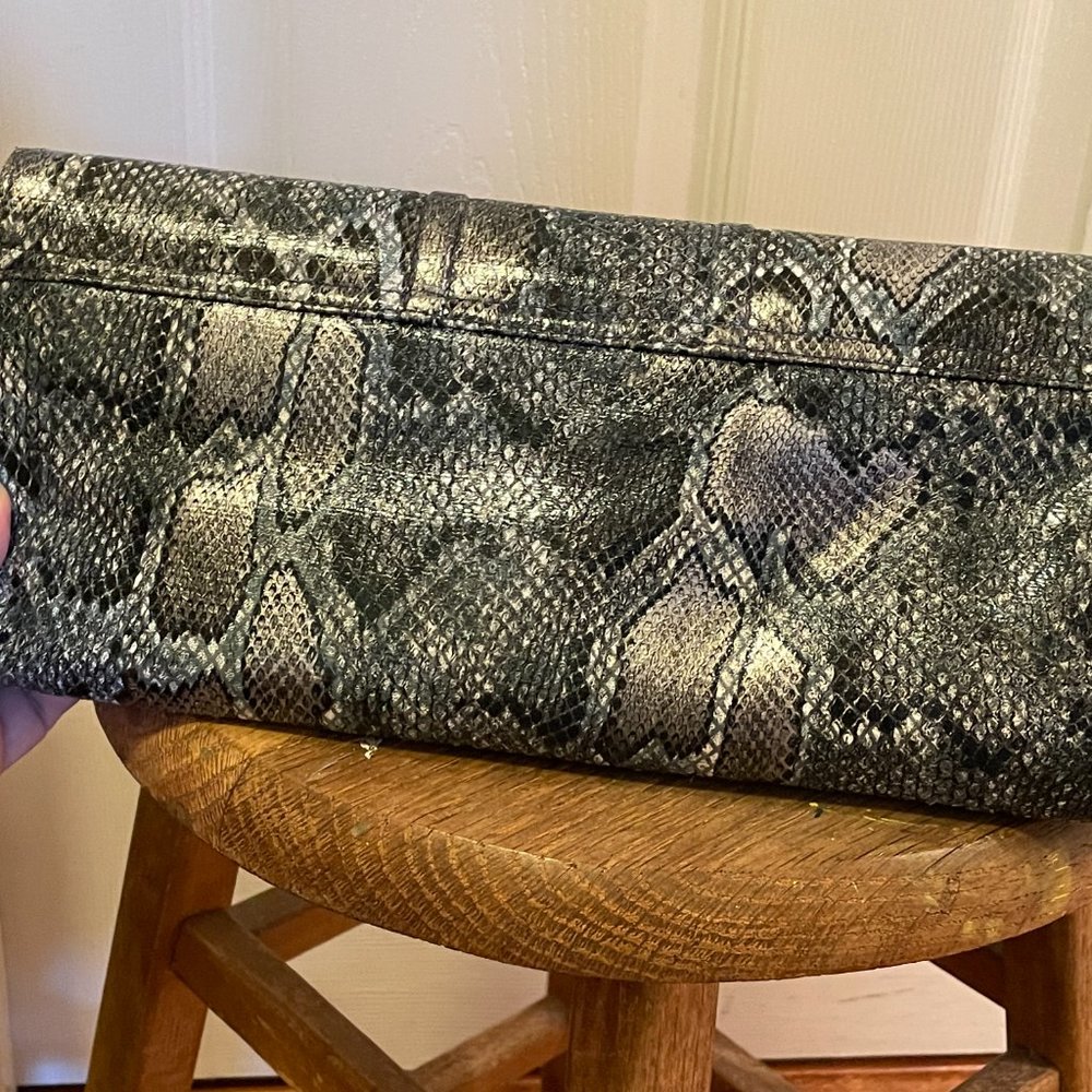 Kenneth Cole Reaction Python Clutch - Picture 2 of 4